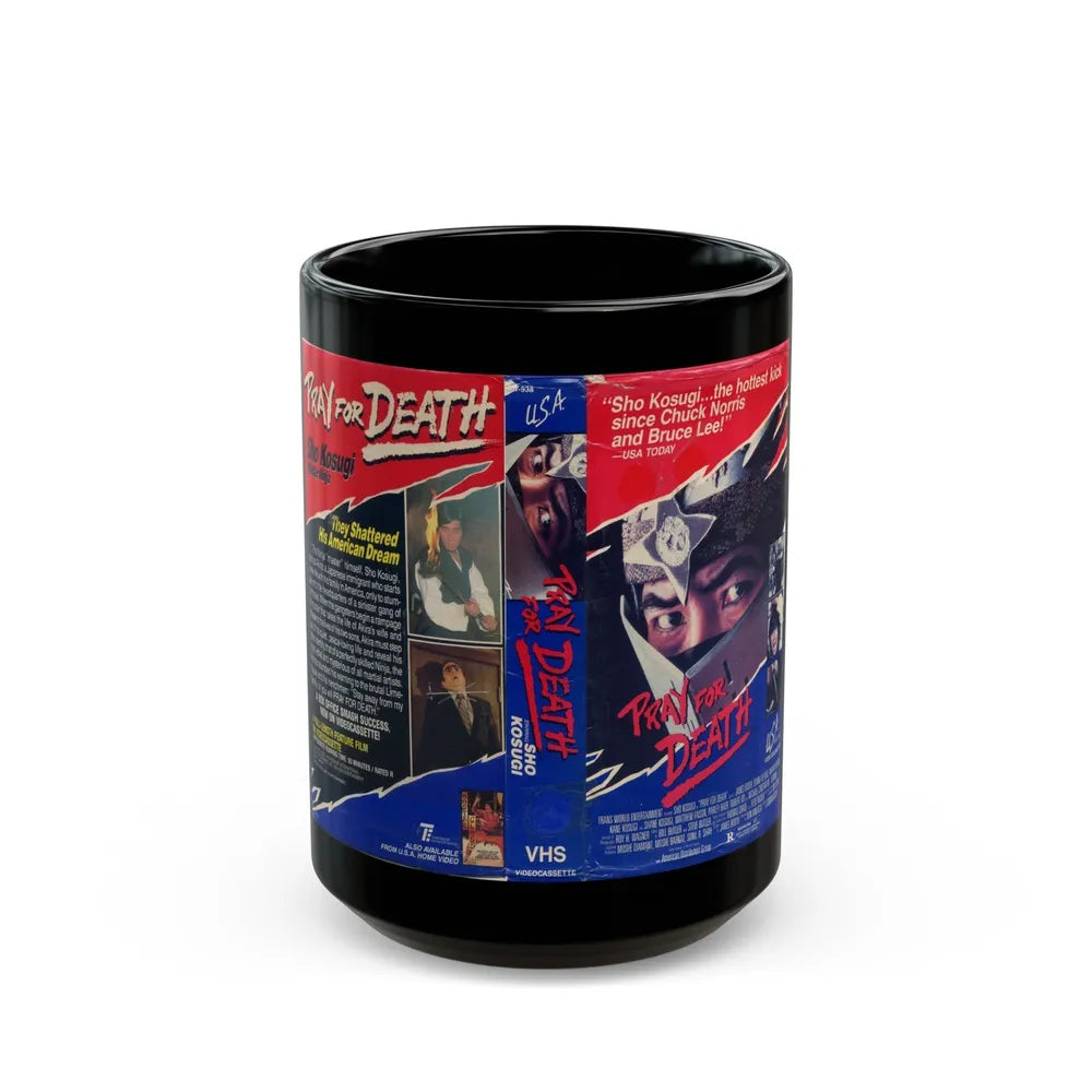 PRAY FOR DEATH (VHS COVER) - Black Coffee Mug-15oz-Go Mug Yourself