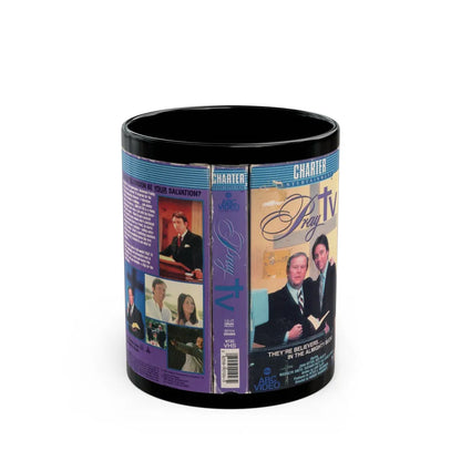 PRAY TV (VHS COVER) - Black Coffee Mug-11oz-Go Mug Yourself