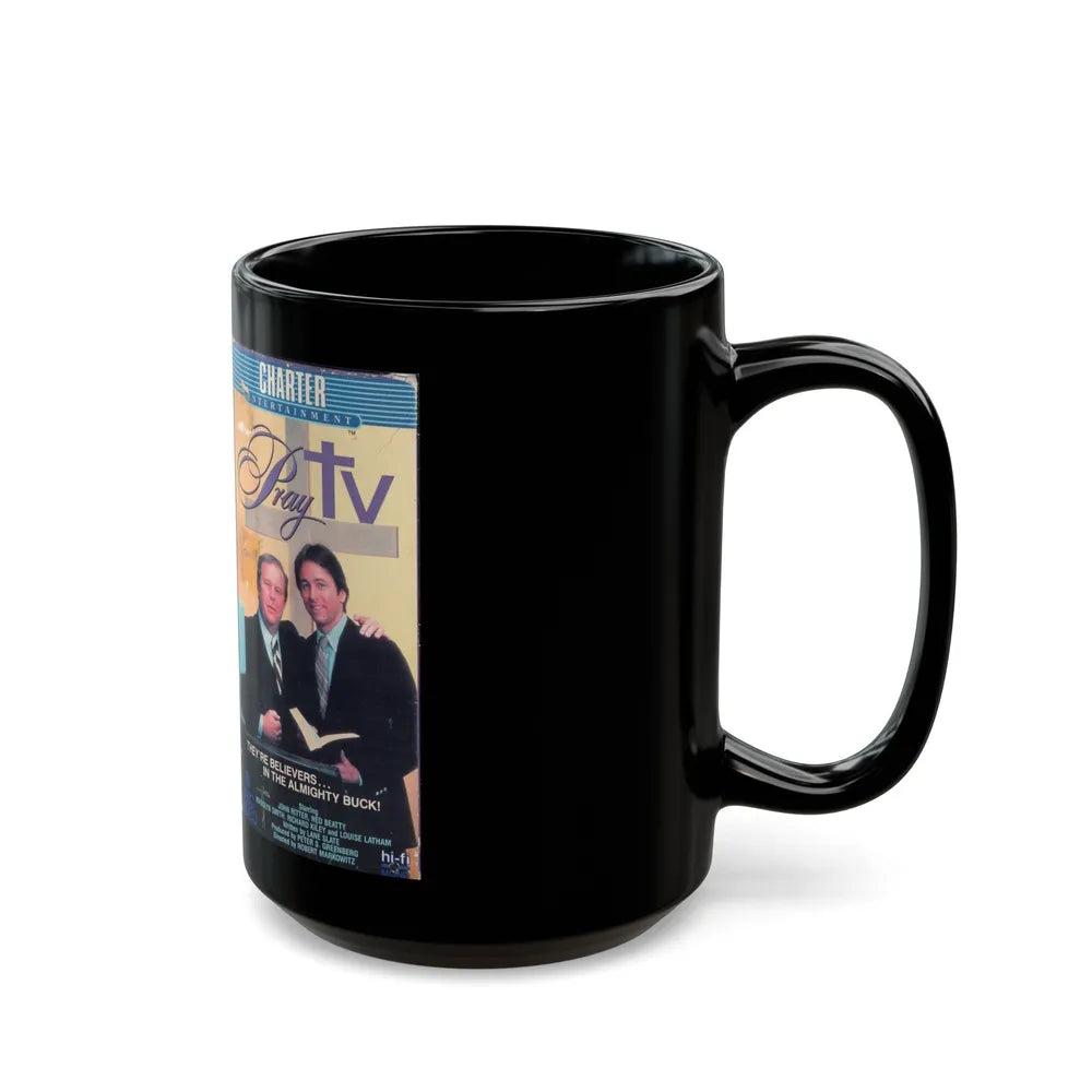 PRAY TV (VHS COVER) - Black Coffee Mug-Go Mug Yourself