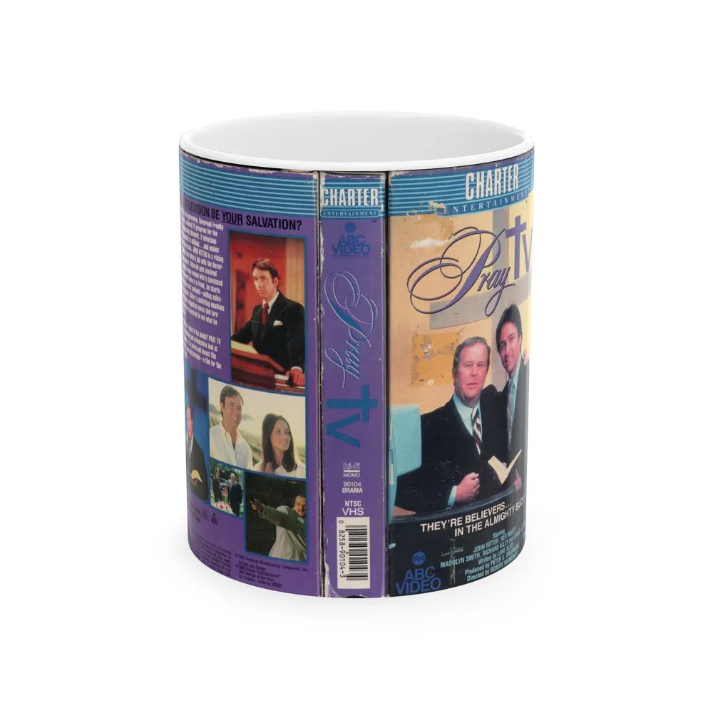 PRAY TV (VHS COVER) - White Coffee Mug-11oz-Go Mug Yourself