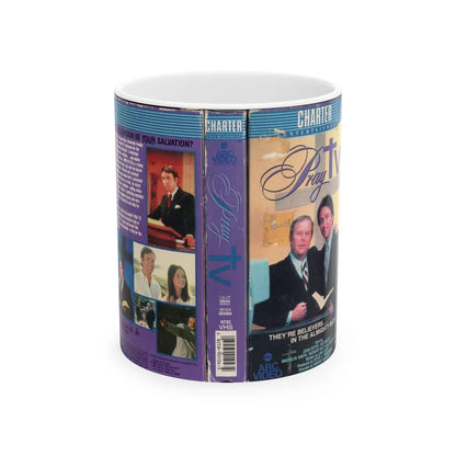 PRAY TV (VHS COVER) - White Coffee Mug-11oz-Go Mug Yourself