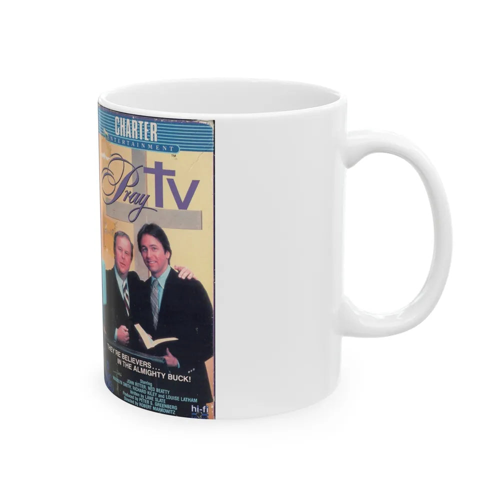 PRAY TV (VHS COVER) - White Coffee Mug-Go Mug Yourself