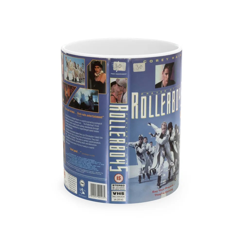 PRAYER OF THE ROLLERBOYS (VHS COVER) - White Coffee Mug-11oz-Go Mug Yourself