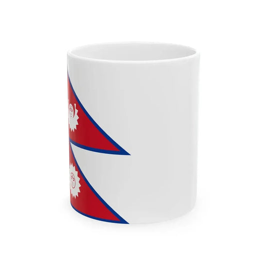 Pre-1962 Flag of Nepal with spacing aspect ratio 4-3 (Nepal) White Coffee Mug 11oz - Go Mug Yourself