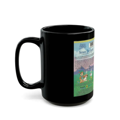PRECIOUS MOMENTS PRESENTS SIMON THE LAMB (VHS COVER) - Black Coffee Mug - Go Mug Yourself