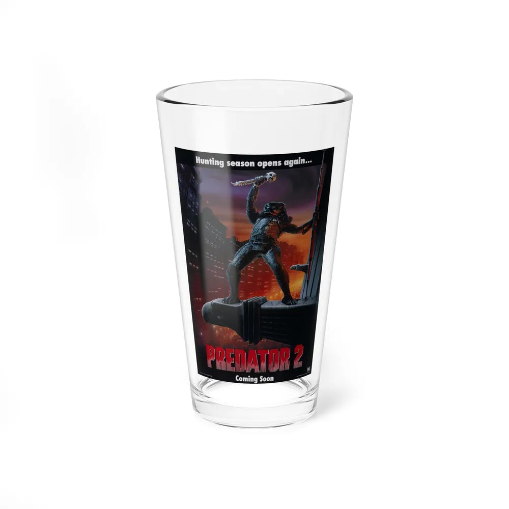 PREDATOR 2 (TEASER) 1990 Movie Poster - Pint Glass 16oz-16oz-Go Mug Yourself