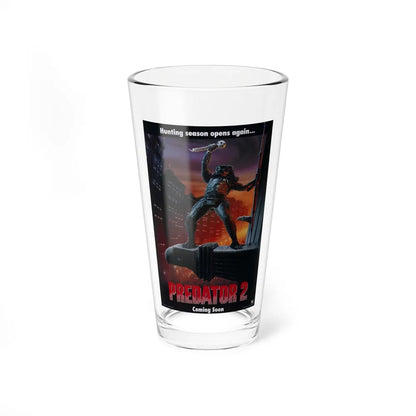 PREDATOR 2 (TEASER) 1990 Movie Poster - Pint Glass 16oz-16oz-Go Mug Yourself