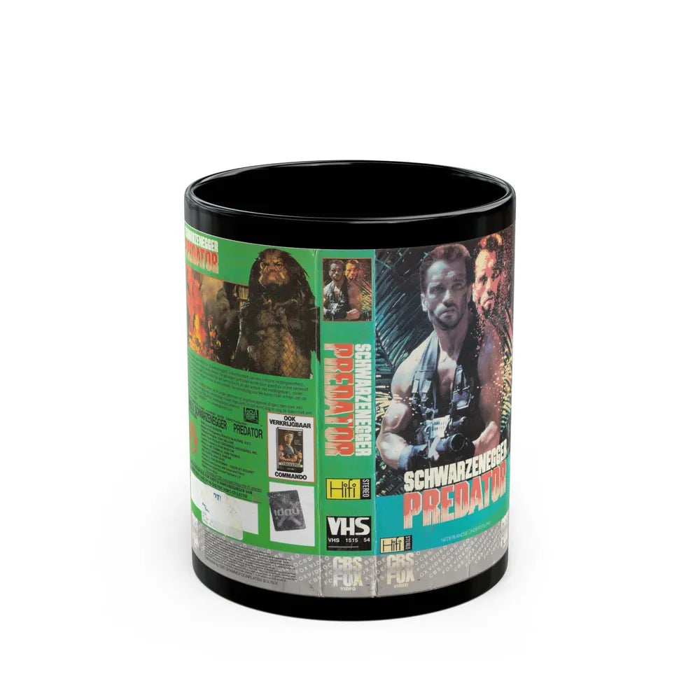 PREDATOR (VHS COVER) - Black Coffee Mug-11oz-Go Mug Yourself