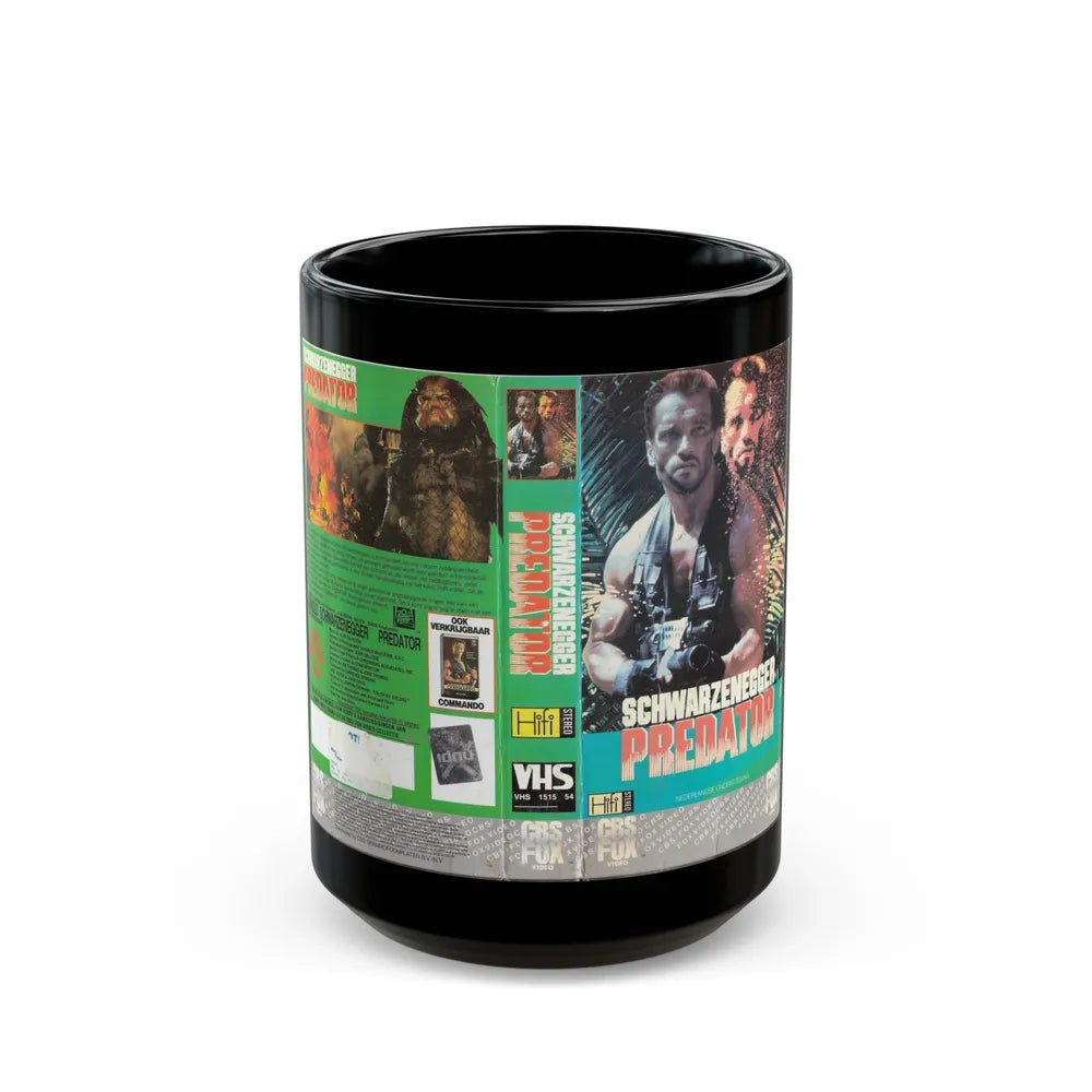 PREDATOR (VHS COVER) - Black Coffee Mug-15oz-Go Mug Yourself