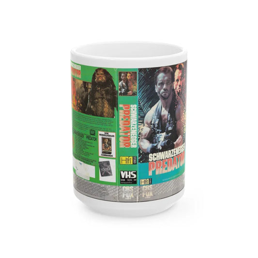 PREDATOR (VHS COVER) - White Coffee Mug-15oz-Go Mug Yourself