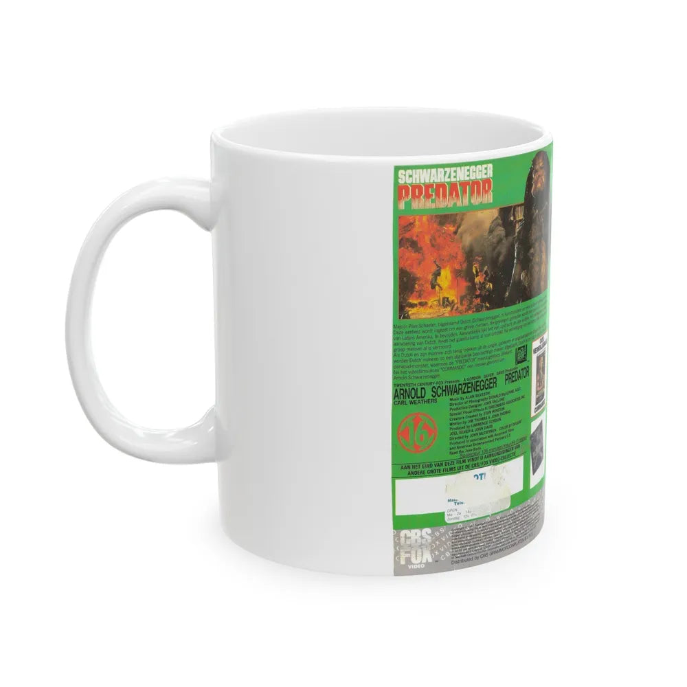 PREDATOR (VHS COVER) - White Coffee Mug-Go Mug Yourself