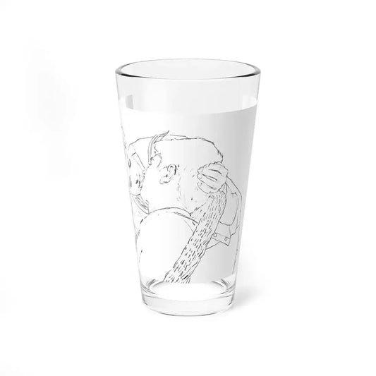 Preliminary story illustrations scetch 1 (Magazine Illustration) Pint Glass 16oz 16oz - Go Mug Yourself