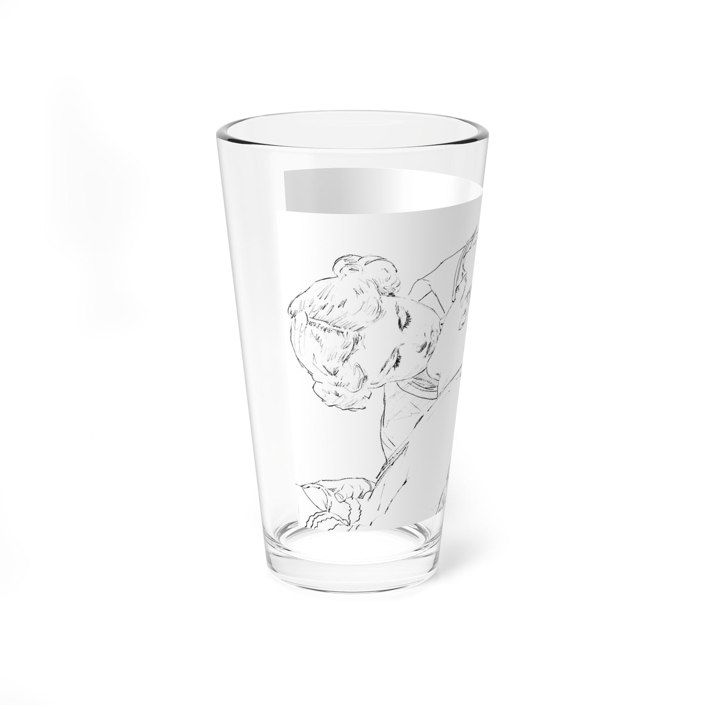 Preliminary story illustrations scetch 1 (Magazine Illustration) Pint Glass 16oz-Go Mug Yourself