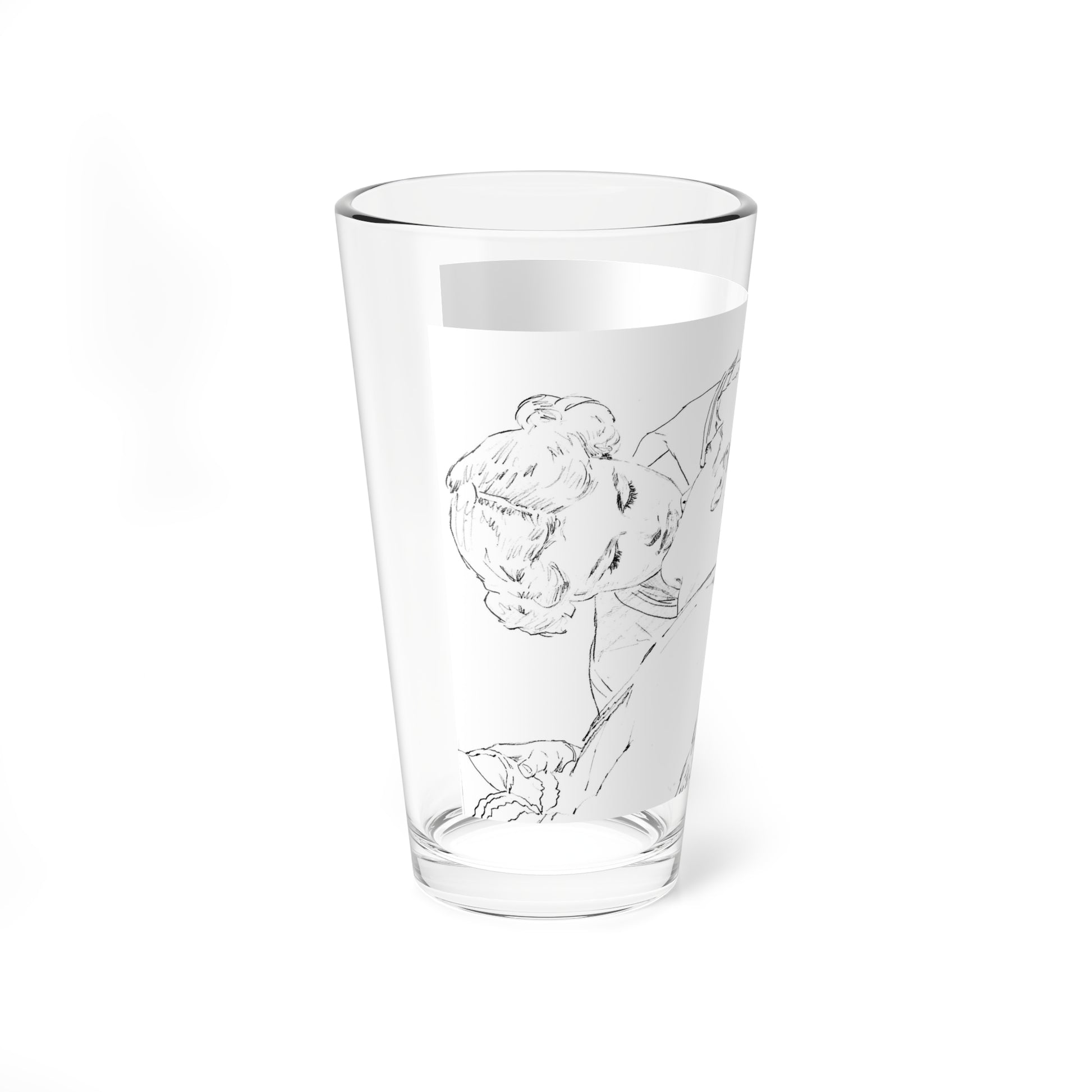 Preliminary story illustrations scetch 1 (Magazine Illustration) Pint Glass 16oz-Go Mug Yourself