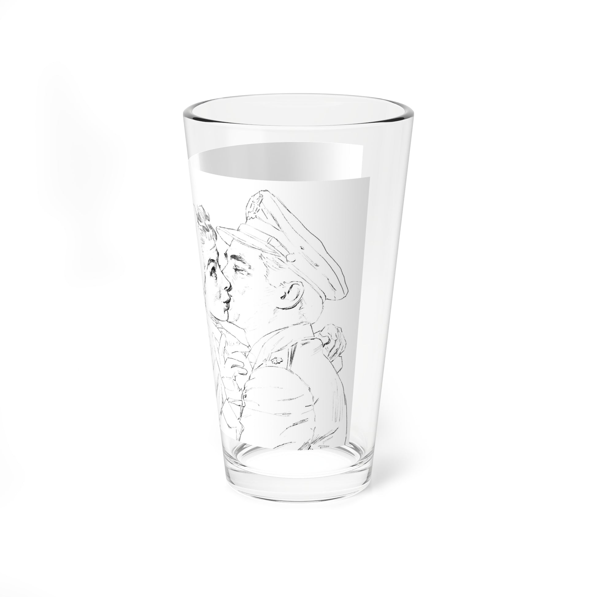 Preliminary story illustrations scetch 2 (Magazine Illustration) Pint Glass 16oz-Go Mug Yourself