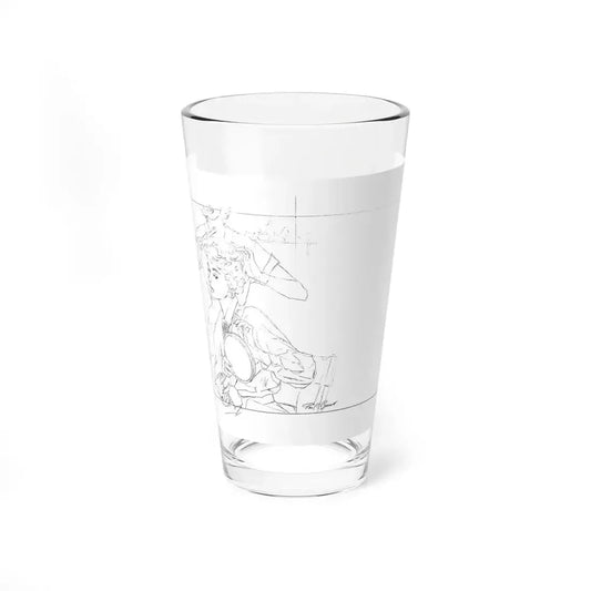Preliminary story illustrations scetch 3 (Magazine Illustration) Pint Glass 16oz 16oz - Go Mug Yourself