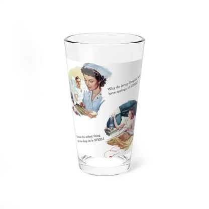 Premier Spring Wire ad, The Saturday Evening Post, May 6, 1944 (Magazine Illustration) Pint Glass 16oz 16oz - Go Mug Yourself