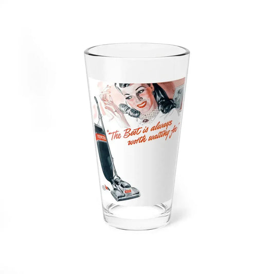 Premier vacuum cleaner ad, Ladies' Home Journal, 1945 (Magazine Illustration) Pint Glass 16oz 16oz - Go Mug Yourself