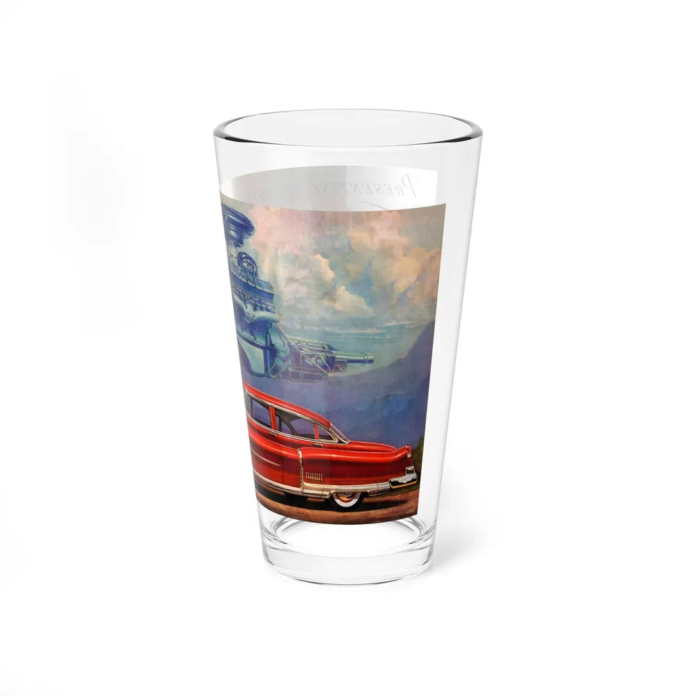 Presenting the1953 Cadillac, 1953 (Magazine Illustration) Pint Glass 16oz-Go Mug Yourself