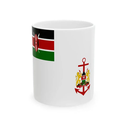 Presidential Colour of the Kenyan Navy (Kenya) White Coffee Mug 11oz - Go Mug Yourself