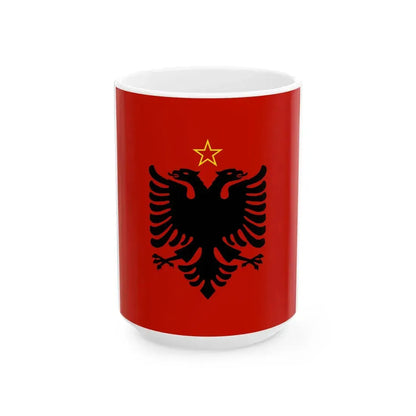 Presidential flag of Albania 1946-1992 (Albania) White Coffee Mug 15oz - Go Mug Yourself