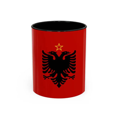 Presidential flag of Albania 1946 to 1992 - Accent Coffee Mug 11oz Black - Go Mug Yourself
