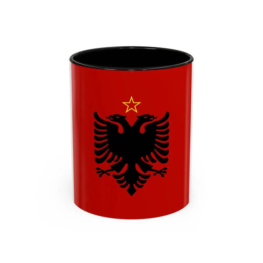 Presidential flag of Albania 1946 to 1992 - Accent Coffee Mug 11oz Black - Go Mug Yourself