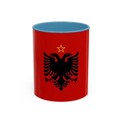 Presidential flag of Albania 1946 to 1992 - Accent Coffee Mug 11oz Light Blue - Go Mug Yourself