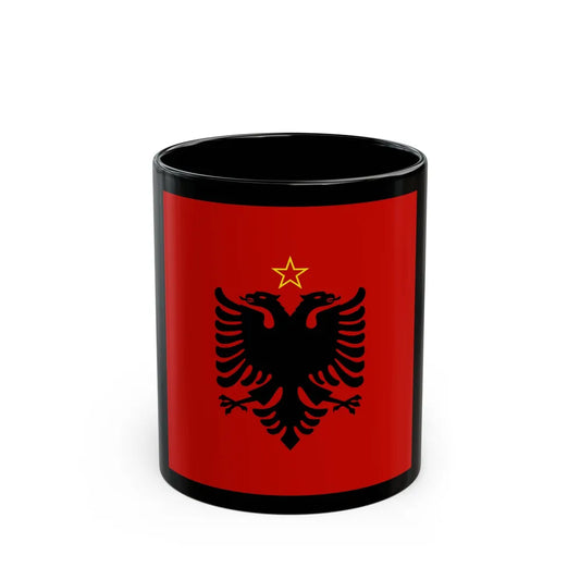 Presidential flag of Albania 1946 to 1992 - Black Coffee Mug 11oz - Go Mug Yourself