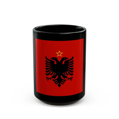 Presidential flag of Albania 1946 to 1992 - Black Coffee Mug 15oz - Go Mug Yourself
