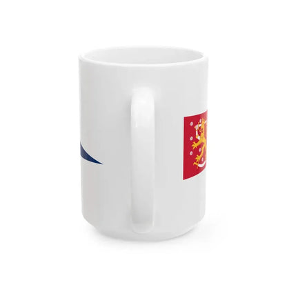 Presidential pennant of Finland (Finland) White Coffee Mug - Go Mug Yourself