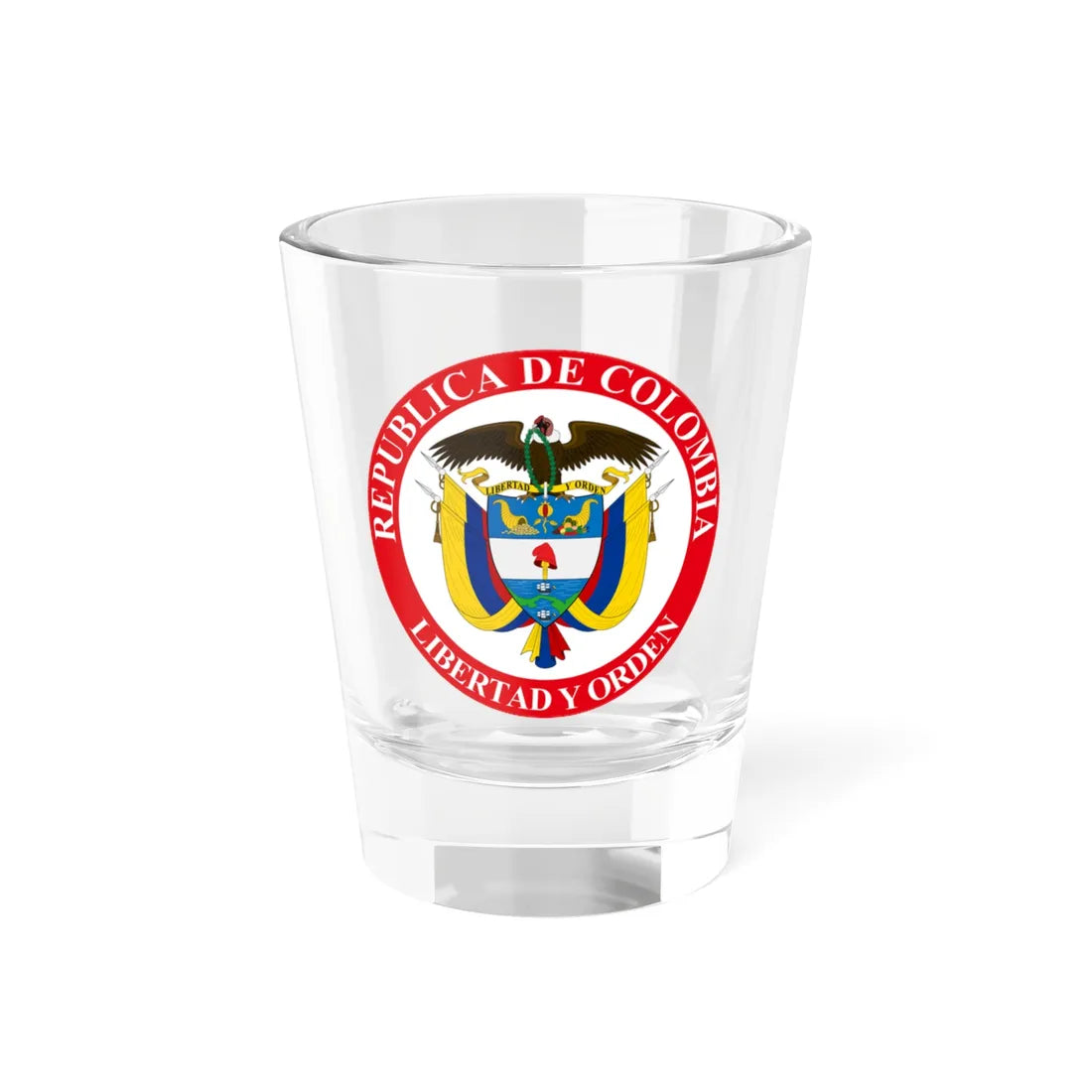 Presidential Seal of Colombia 1922-2002 (Colombia) (Coat of Arms) Shot Glass 1.5oz 1.5oz - Go Mug Yourself