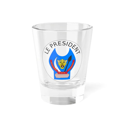 Presidential Seal of the Democratic Republic of the Congo (Congo) (Coat of Arms) Shot Glass 1.5oz 1.5oz - Go Mug Yourself