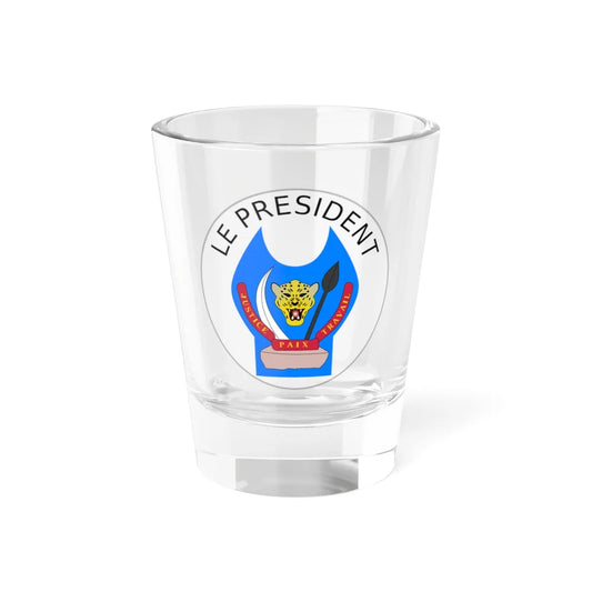 Presidential Seal of the Democratic Republic of the Congo (Congo) (Coat of Arms) Shot Glass 1.5oz 1.5oz - Go Mug Yourself