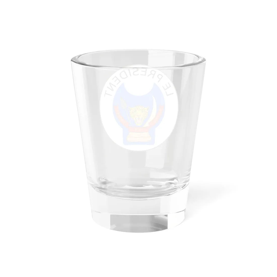 Presidential Seal of the Democratic Republic of the Congo grey spear (Congo) (Coat of Arms) Shot Glass 1.5oz - Go Mug Yourself