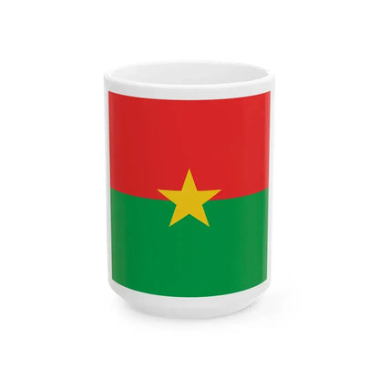Presidential Standard of Burkina Faso (Burkina Faso) White Coffee Mug 15oz - Go Mug Yourself