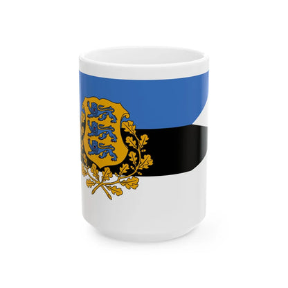 Presidential Standard of Estonia at sea (Estonia) White Coffee Mug 15oz - Go Mug Yourself