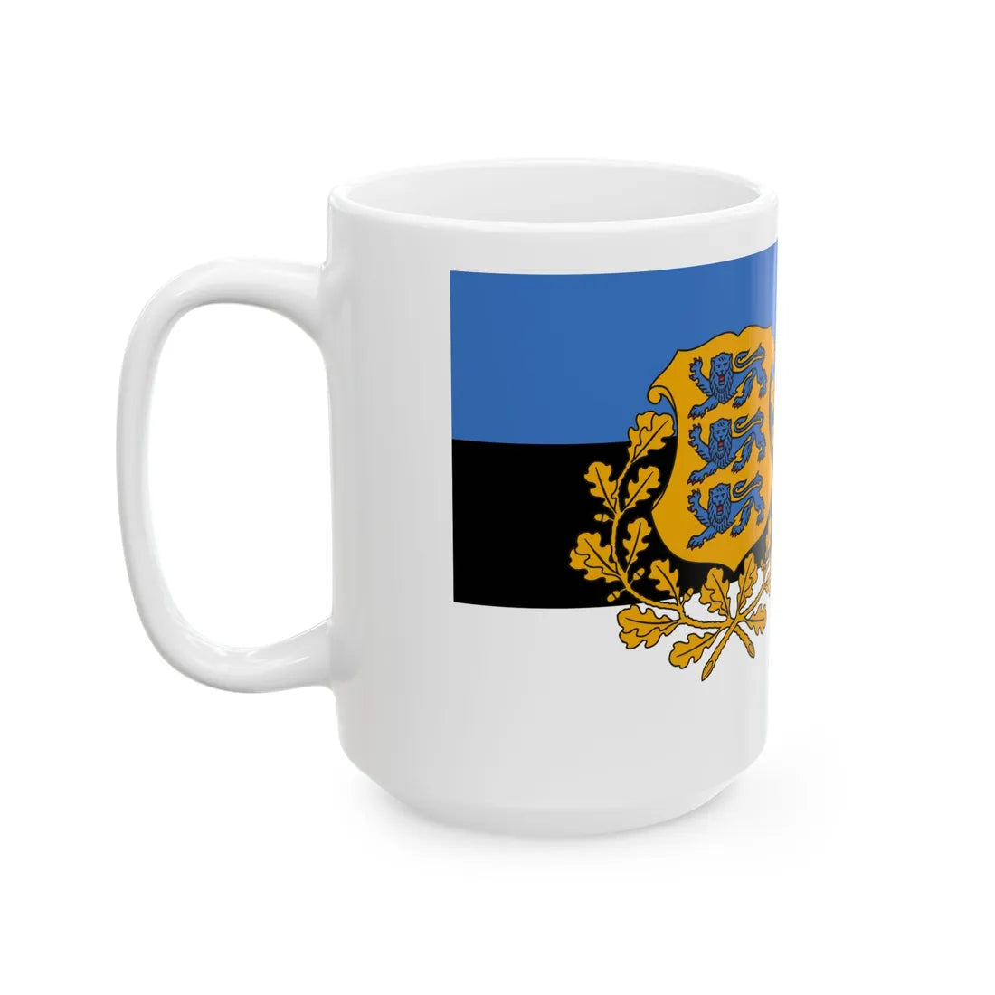 Presidential Standard of Estonia at sea (Estonia) White Coffee Mug - Go Mug Yourself
