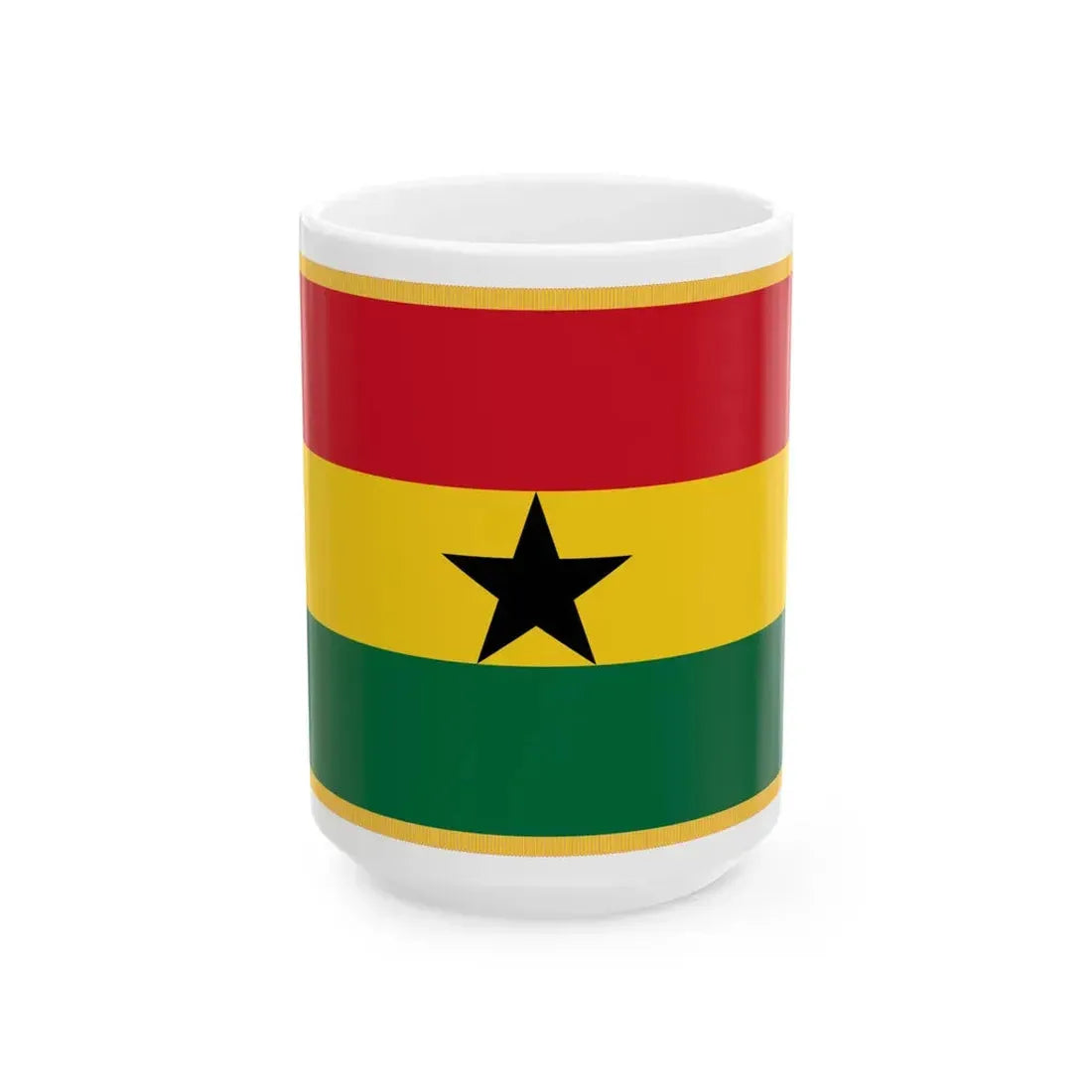 Presidential Standard of Ghana (Ghana) White Coffee Mug 15oz - Go Mug Yourself
