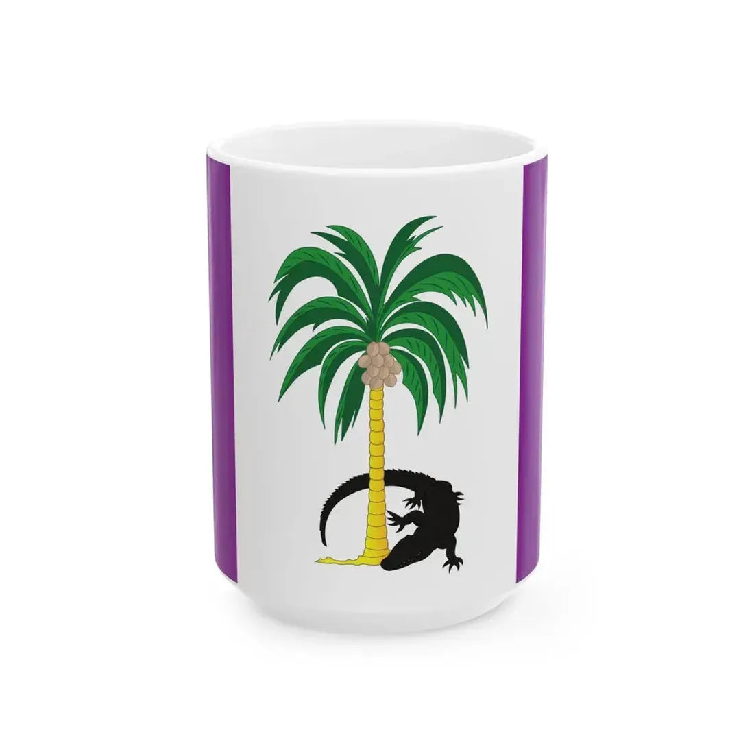 Presidential Standard of Guyana 1980-1985 under President LFS Burnham (Guyana) White Coffee Mug 15oz - Go Mug Yourself