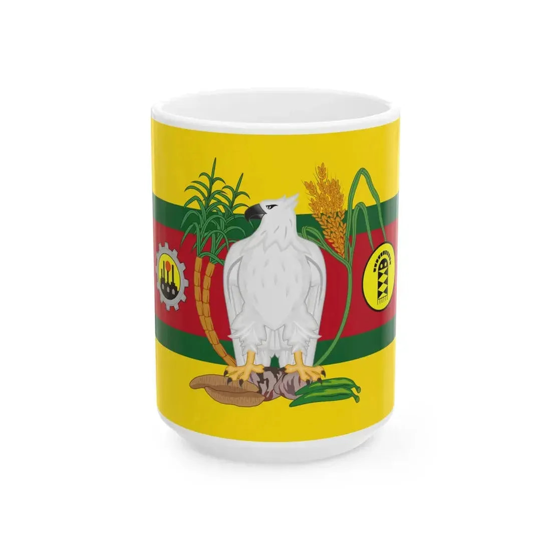 Presidential Standard of Guyana 1997-1999 under President Janet Jagan (Guyana) White Coffee Mug 15oz - Go Mug Yourself