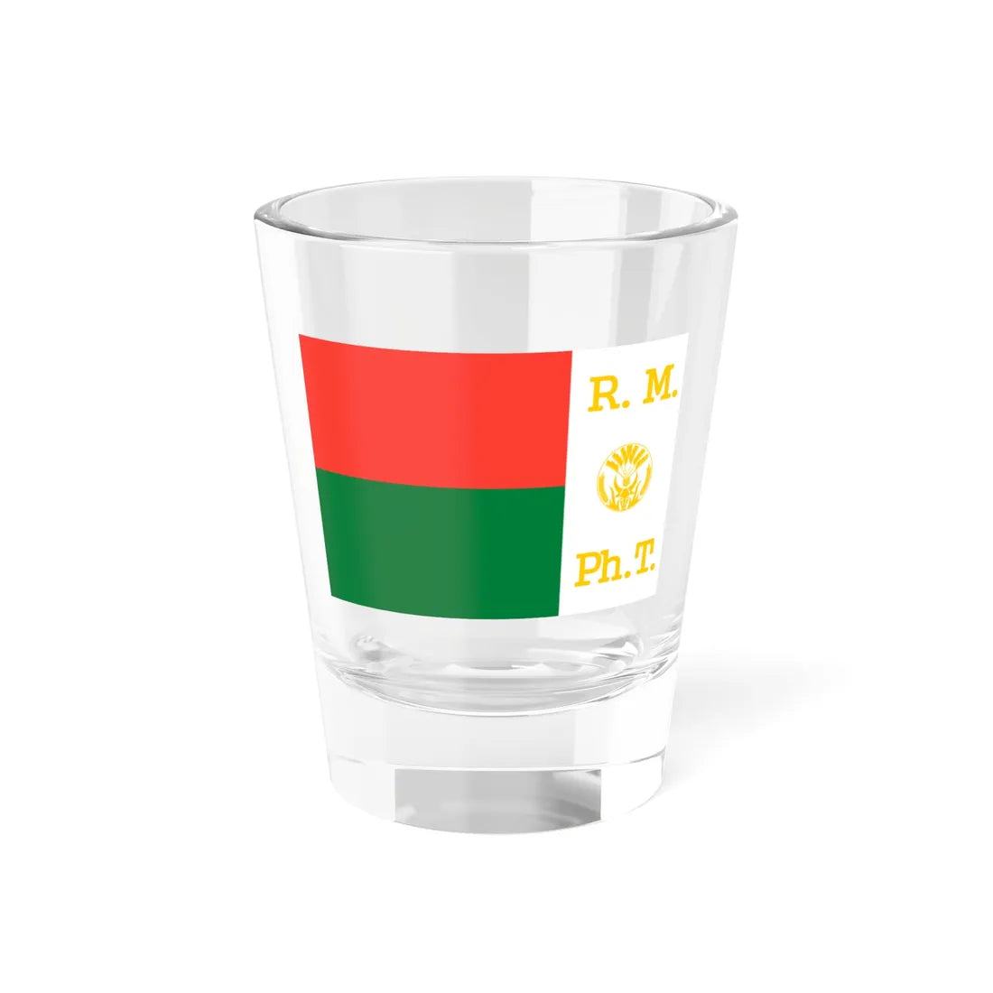 Presidential Standard of Madagascar 1959-1972 reverse (Madagascar) Shot Glass 1.5oz 1.5oz - Go Mug Yourself