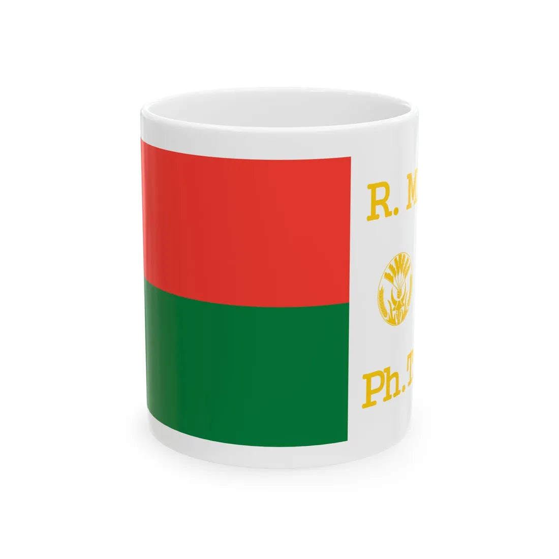 Presidential Standard of Madagascar 1959-1972 reverse (Madagascar) White Coffee Mug 11oz - Go Mug Yourself
