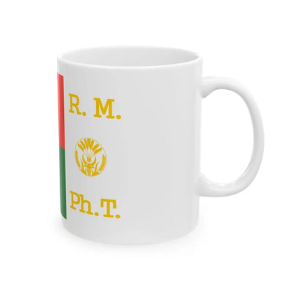Presidential Standard of Madagascar 1959-1972 reverse (Madagascar) White Coffee Mug - Go Mug Yourself