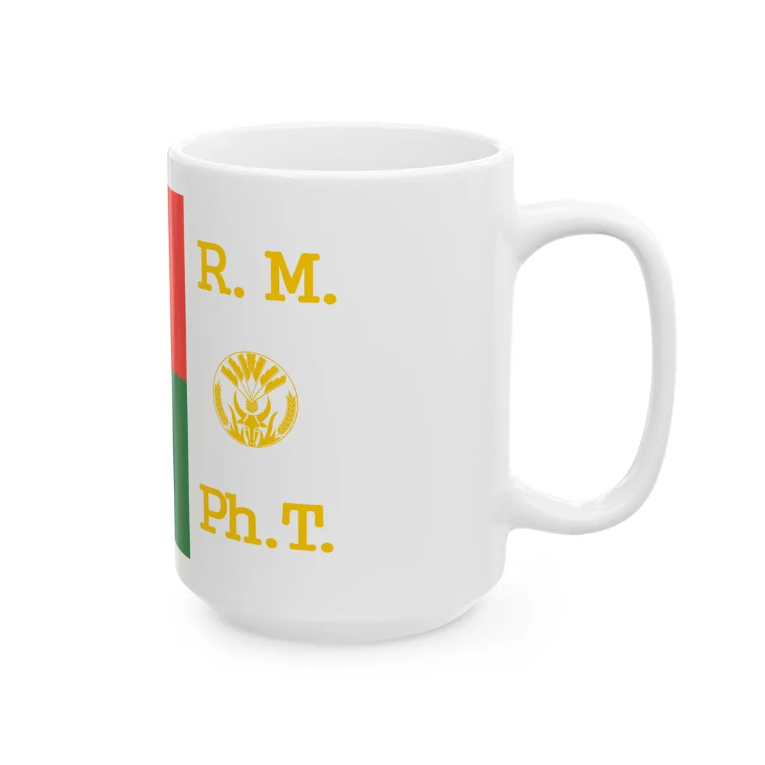 Presidential Standard of Madagascar 1959-1972 reverse (Madagascar) White Coffee Mug - Go Mug Yourself