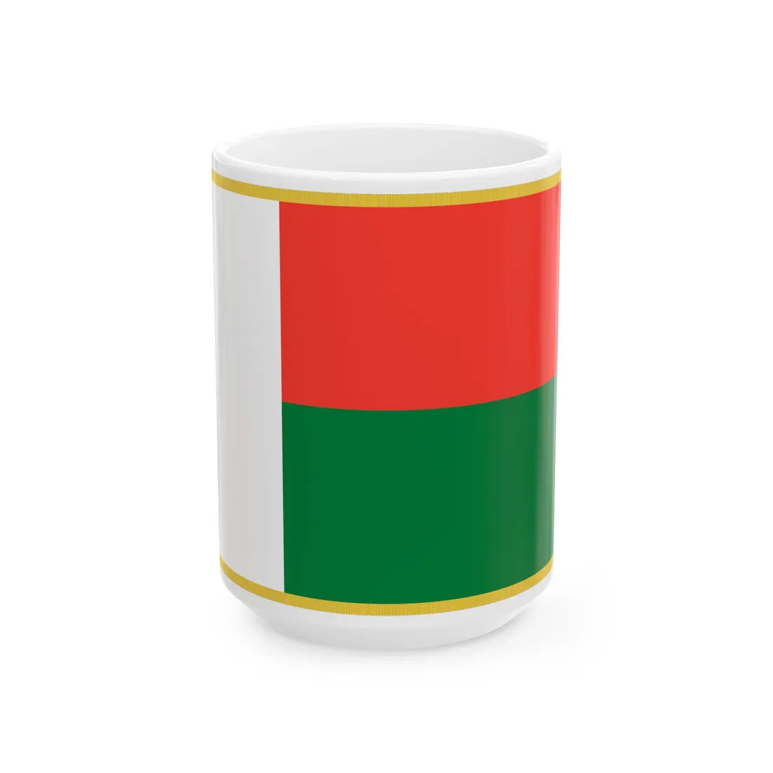 Presidential Standard of Madagascar 1959 (Madagascar) White Coffee Mug 15oz - Go Mug Yourself