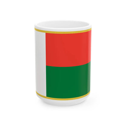Presidential Standard of Madagascar 1959 (Madagascar) White Coffee Mug 15oz - Go Mug Yourself