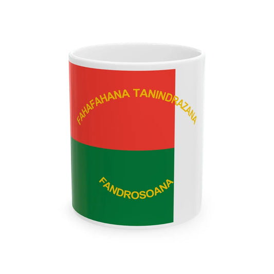 Presidential Standard of Madagascar 1972-1975 reverse (Madagascar) White Coffee Mug 11oz - Go Mug Yourself