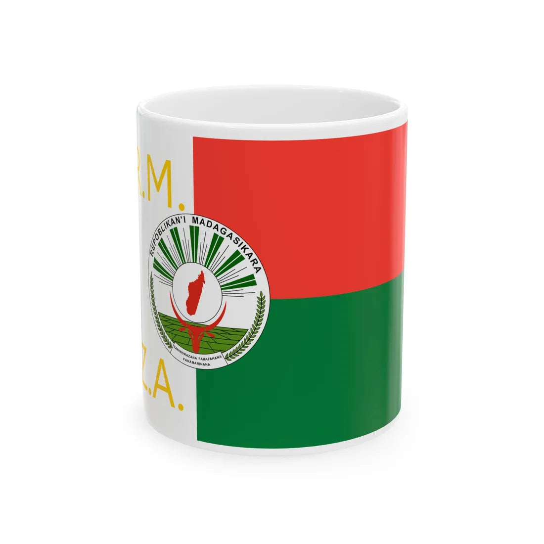 Presidential Standard of Madagascar 1993-1996 (Madagascar) White Coffee Mug 11oz - Go Mug Yourself