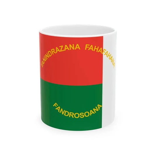 Presidential Standard of Madagascar 1998-2002 reverse (Madagascar) White Coffee Mug 11oz - Go Mug Yourself